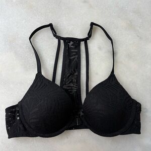 Victoria's Secret Black Racerback Bra with Molded Cups